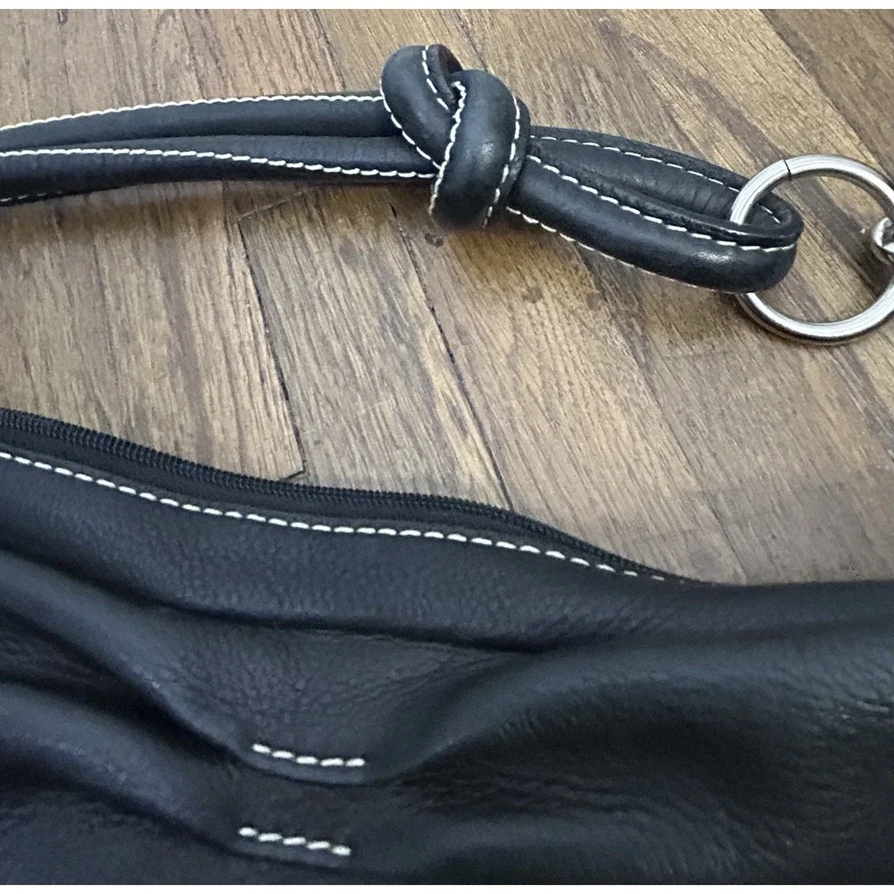 Fossil Harwell Crescent Black Bag ZB1916001 Y2K Shoulder Purse Medium Size